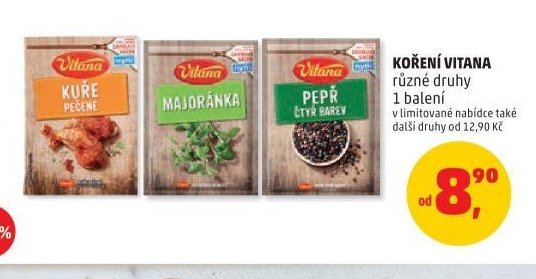 KOŘENÍ VITANA různé druhy 1 balení