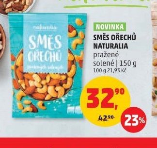 SMĚS OŘECHŮ NATURALIA pražené solené 150 g