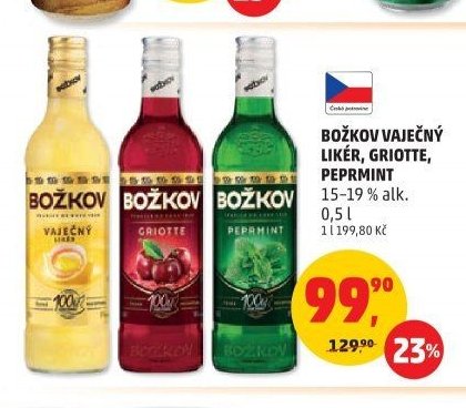 BOŽKOV VAJEČNÝ LIKÉR, GRIOTTE, PEPRMINT