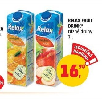 Relax Fruit Drink různé druhy 1 l