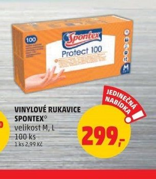 VINYLOVÉ RUKAVICE SPONTEX