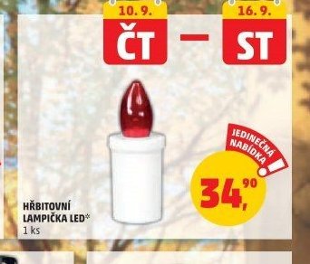 HŘBITOVNÍ LAMPIČKA LED