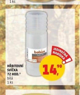 HŘBITOVNÍ SVÍČKA 72 HOD. bílá