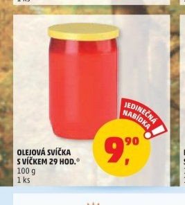 OLEJOVÁ SVÍČKA S VÍČKEM 29 HOD. 100 g