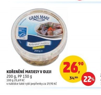 Kořeněné matjesy v oleji