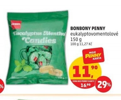 BONBONY PENNY eukalyptovomentolové
