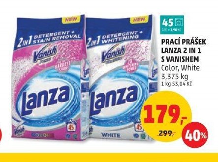 PRACÍ PRÁŠEK LANZA 2 IN 1 S VANISHEM