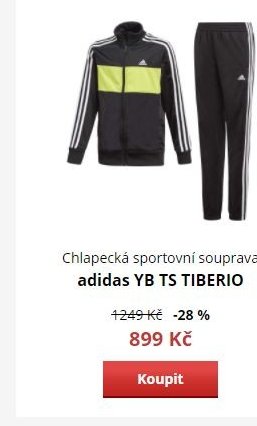 Chlapecká sportovní souprava adidas YB TS TIBERIO