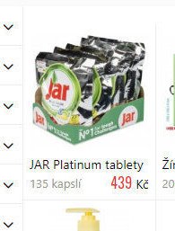 JAR Platinum tablety 135 kapslí