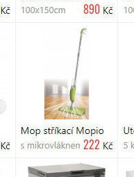 Mop stříkací Mopio s mikrovláknen