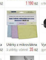 Utěrky z mikrovlákna 3 utěrky, včetně