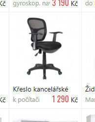 Křeslo kancelářské k počítači