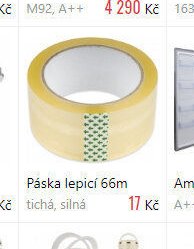 Páska lepicí 66m tichá, silná