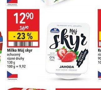 Milko Můj skyr ochucený různé druhy