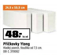 Příčková tvárnice YTONG