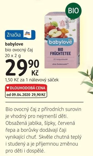 Ovocný čaj bio Babylove