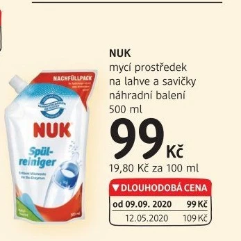 Prostředek mycí na lahve a savičky NUK - náplň