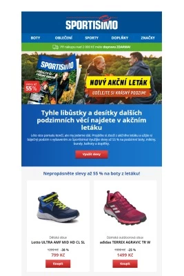 akční leták Sportisimo 10.9.2020-15.9.2020
