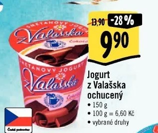 Jogurt smetanový ochucený z Valašska Mlékárna Valašské Meziříčí