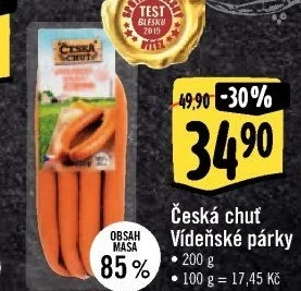 Párky vídeňské Česká chuť