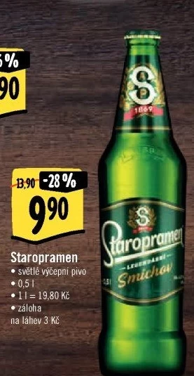 Pivo světlé výčepní 10° Staropramen