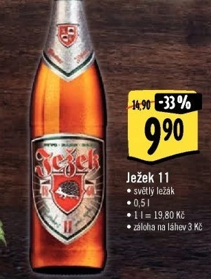 Pivo světlý ležák 11° Ježek Pivovar Jihlava