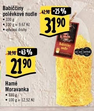 Polévkové nudle Babiččiny Druid