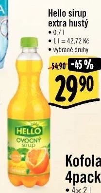 Sirup Extra hustý Hello