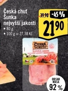 Šunka nejvyšší jakosti Česká chuť