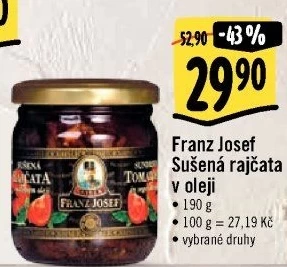 Sušená rajčata v oleji Kaiser Franz Josef