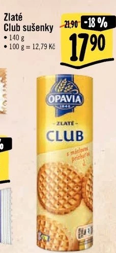Sušenky Zlaté Club Opavia