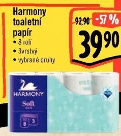 Toaletní papír 3vrstvý Harmony