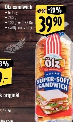 Toustový chléb Sandwich Soft Ölz