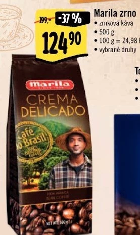 Zrnkové kávy Marila