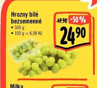 Hrozny bílé bezsemenné