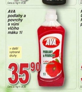 AVA podlahy a povrchy s vůní vlčího máku 1l
