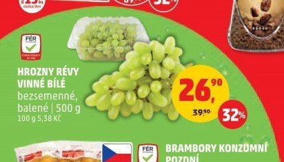 Hrozny révy vinné bílé