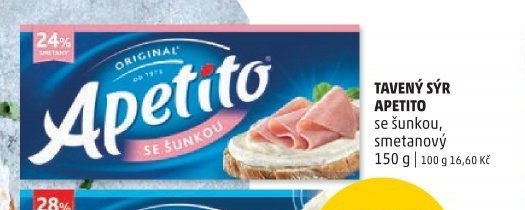 Tavený sýr Apetito se šunkou