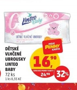 DĚTSKÉ VLHČENÉ UBROUSKY LINTEO BABY