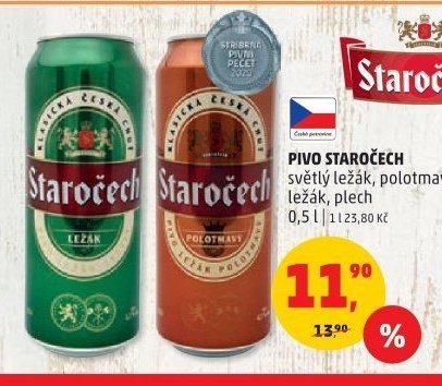 PIVO STAROČECH světlý ležák, polotmavý