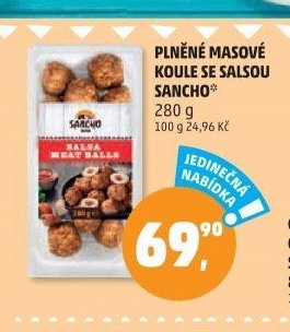 Plněné masové koule se salsou SANCHO