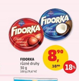 FIDORKA různé druhy