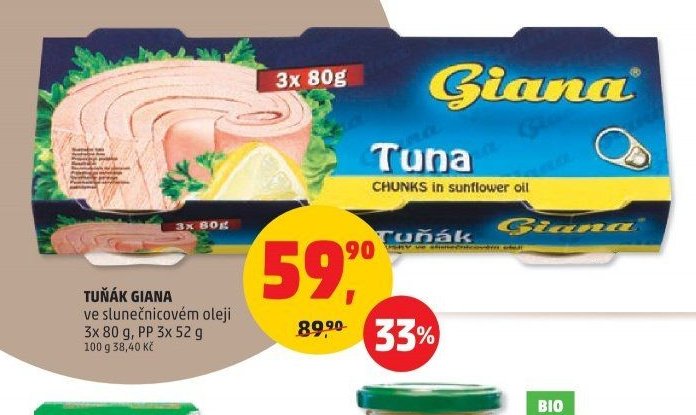 Tuňák Giana ve slunečnicovém oleji