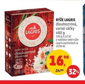 Rýže Lagris dlouhozrnná