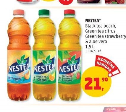 Nestea Black tea peach, Green tea citrus, Green tea strawberry & aloe vera 1,5 l