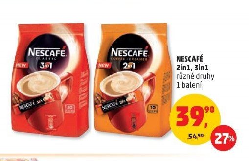 Nescafé 2in1, 3in1 různé druhy
