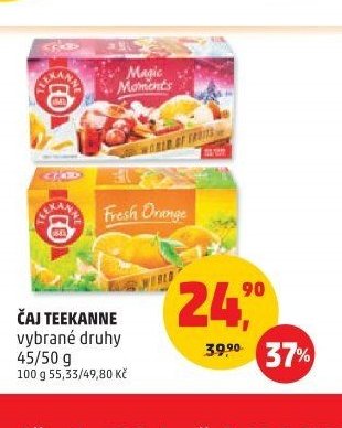 Čaj Teekanne vybrané druhy 45/50 g