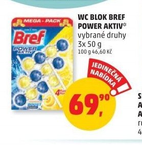 WC blok Bref Power Aktiv různé druhy 3x 50 g
