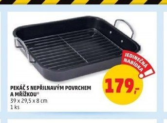 PEKÁČ S NEPŘILNAVÝM POVRCHEM A MŘÍŽKOU