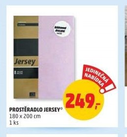 PROSTĚRADLO JERSEY 180 x 200 cm